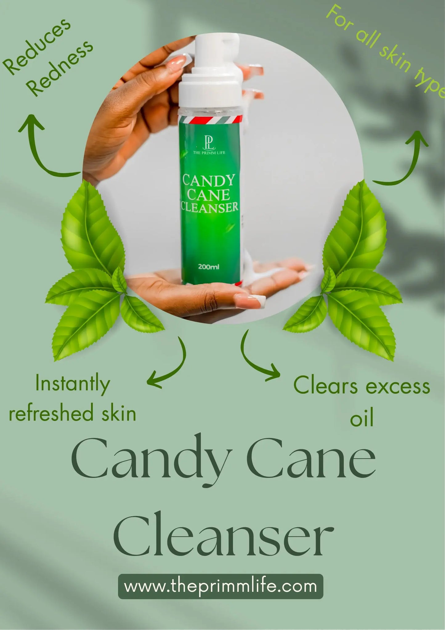 Candy Cane Cleanser: The Best Natural Facial Cleanser for Soft, Smooth Skin