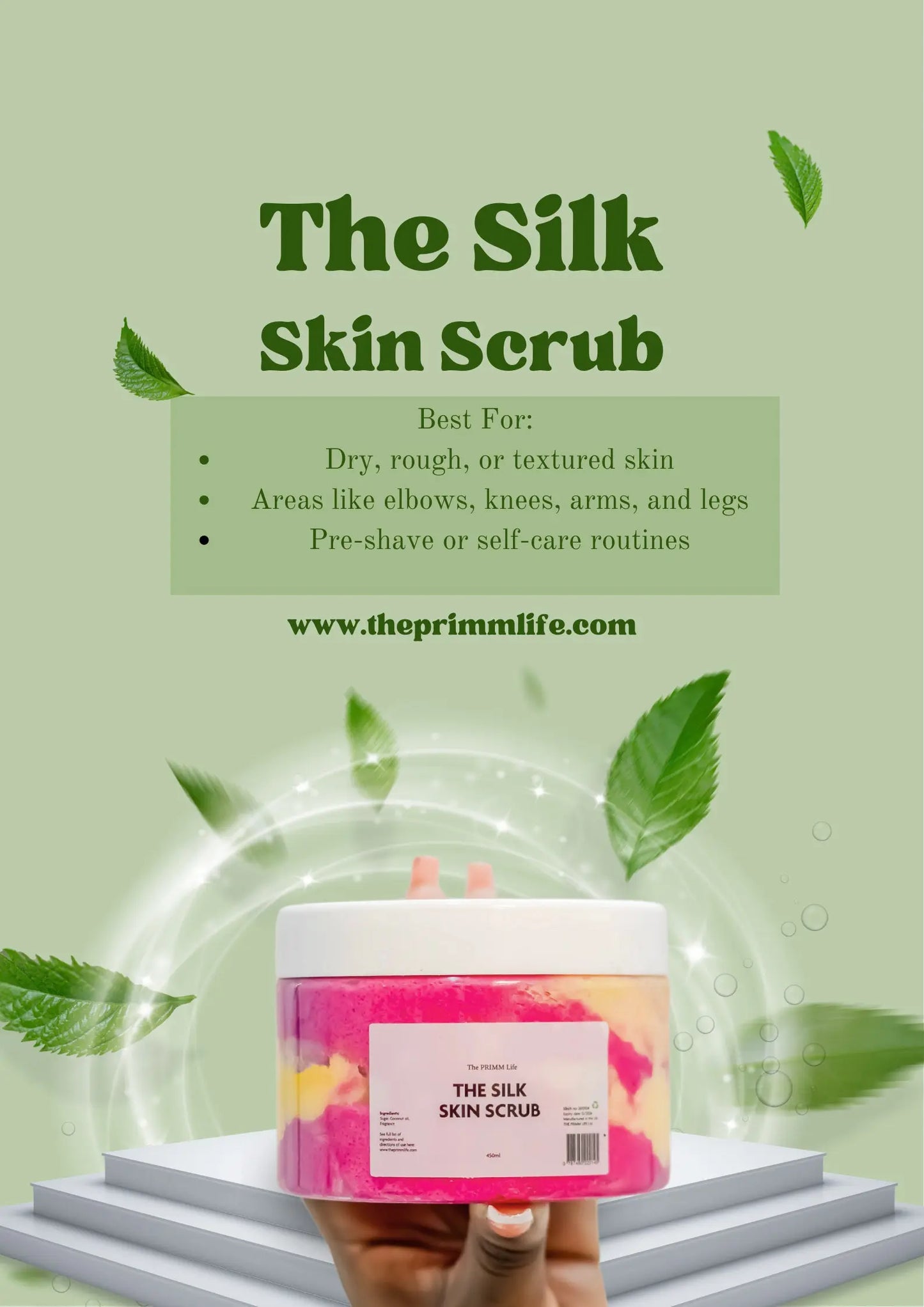 The Silk Skin Scrub – Brightening Body Scrub for Glowing, Smooth Skin - Theprimmlife