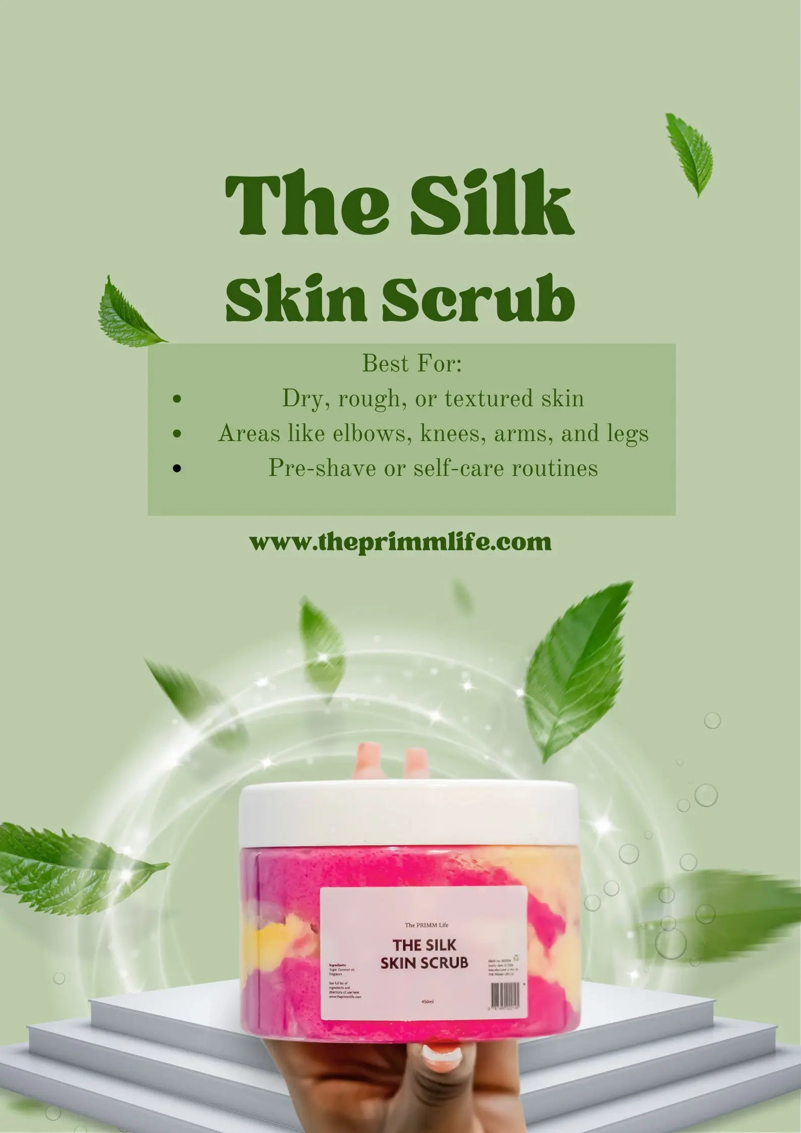 The Silk Skin Scrub – Brightening Body Scrub for Glowing, Smooth Skin - Theprimmlife