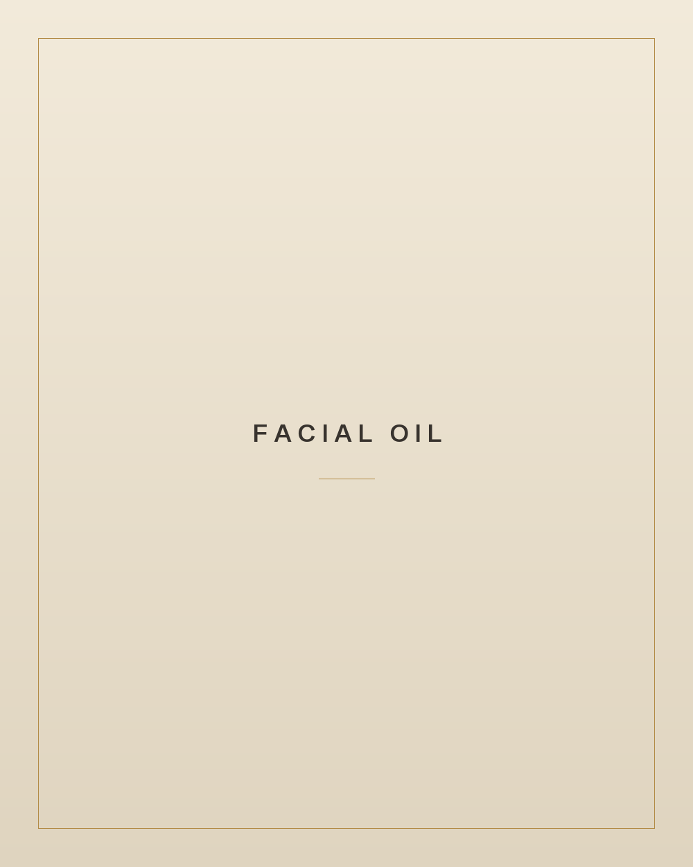 Facial Oil